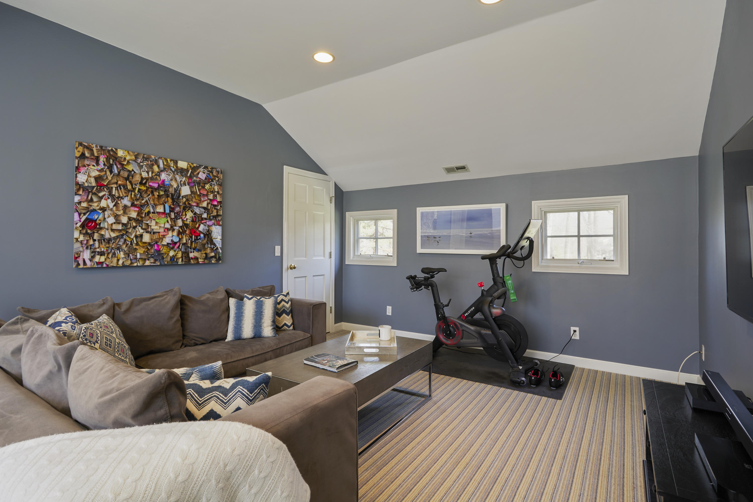 5 Driftway Lane Darien, CT 06820 - Photo 34 of 46 a living room with furniture a window and a flat screen tv