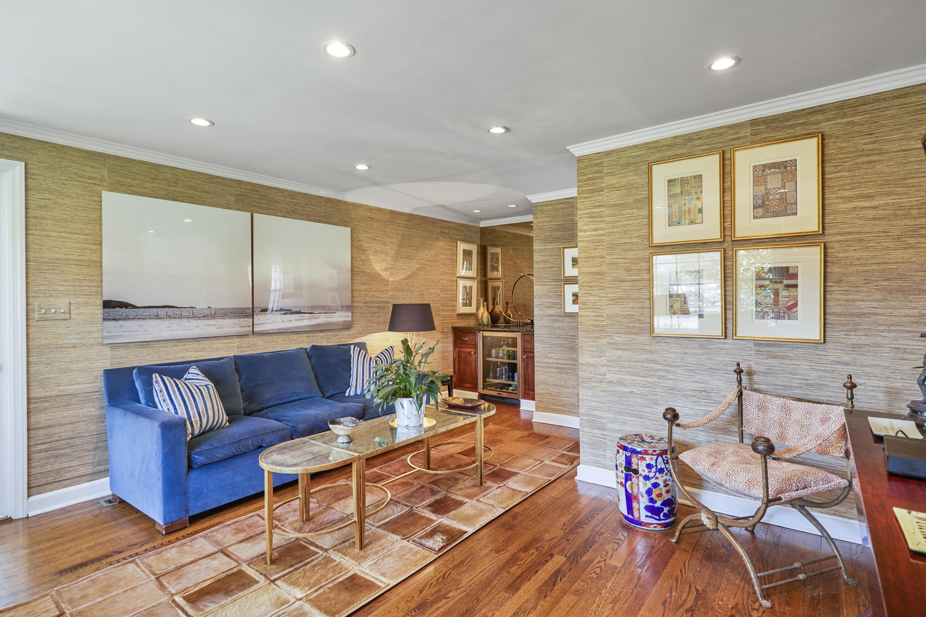5 Driftway Lane Darien, CT 06820 - Photo 10 of 46 a living room with furniture and floor to ceiling window