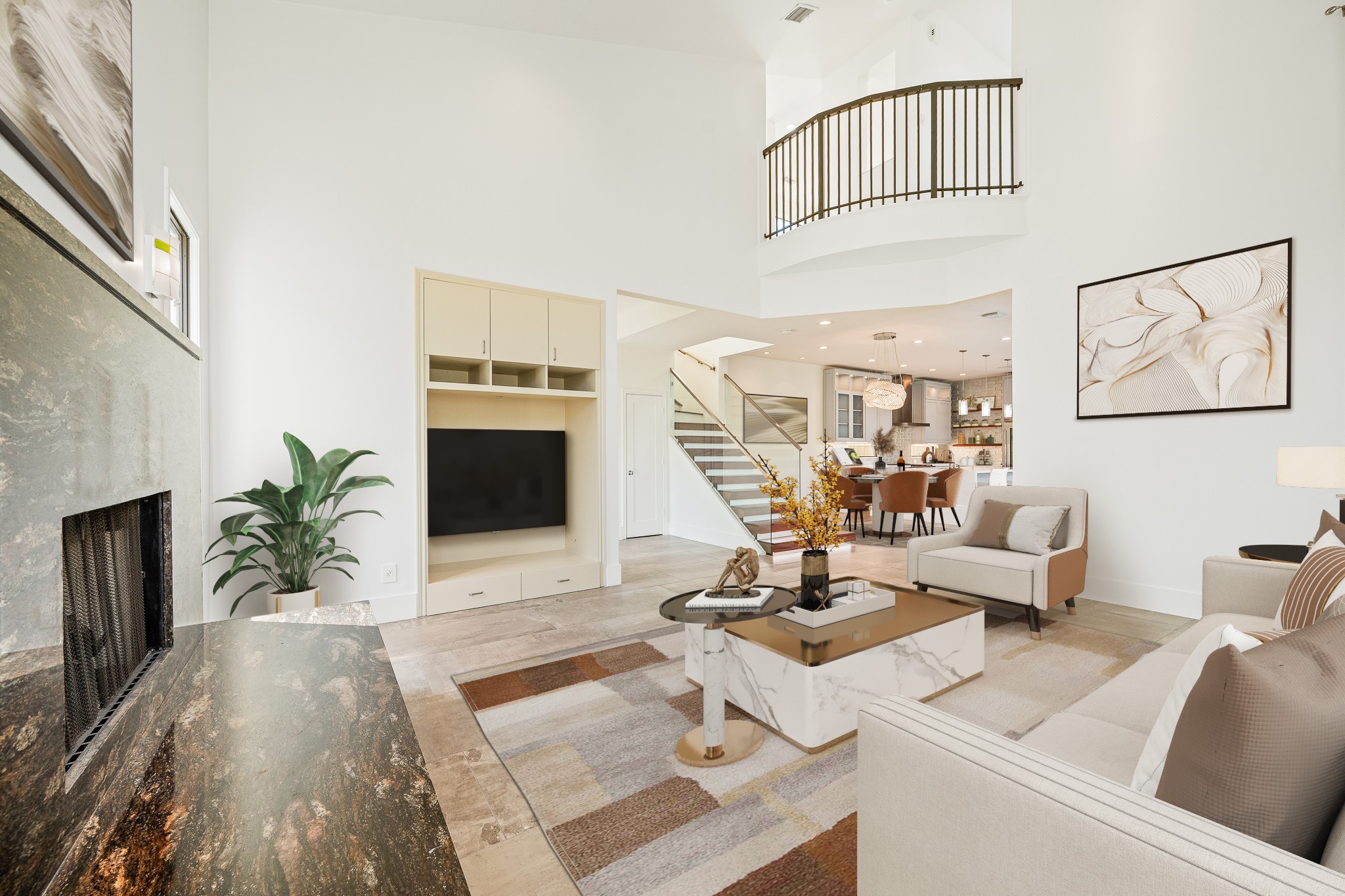 235 Malone Street Houston, TX 77007 - Photo 10 of 46 a living room with furniture and a flat screen tv