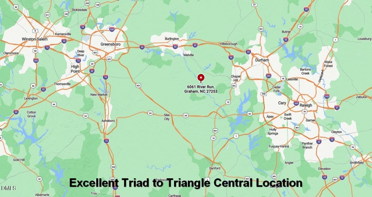 6061 River Run Trail Graham, NC 27253 - Photo 11 of 71 CentralLocationTriadTriangleMap 6061Rive