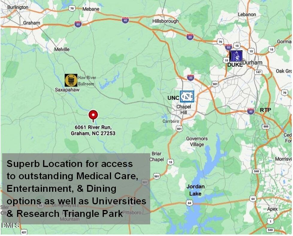 6061 River Run Trail Graham, NC 27253 - Photo 63 of 71 CentralLocationMap 6061RiverRun