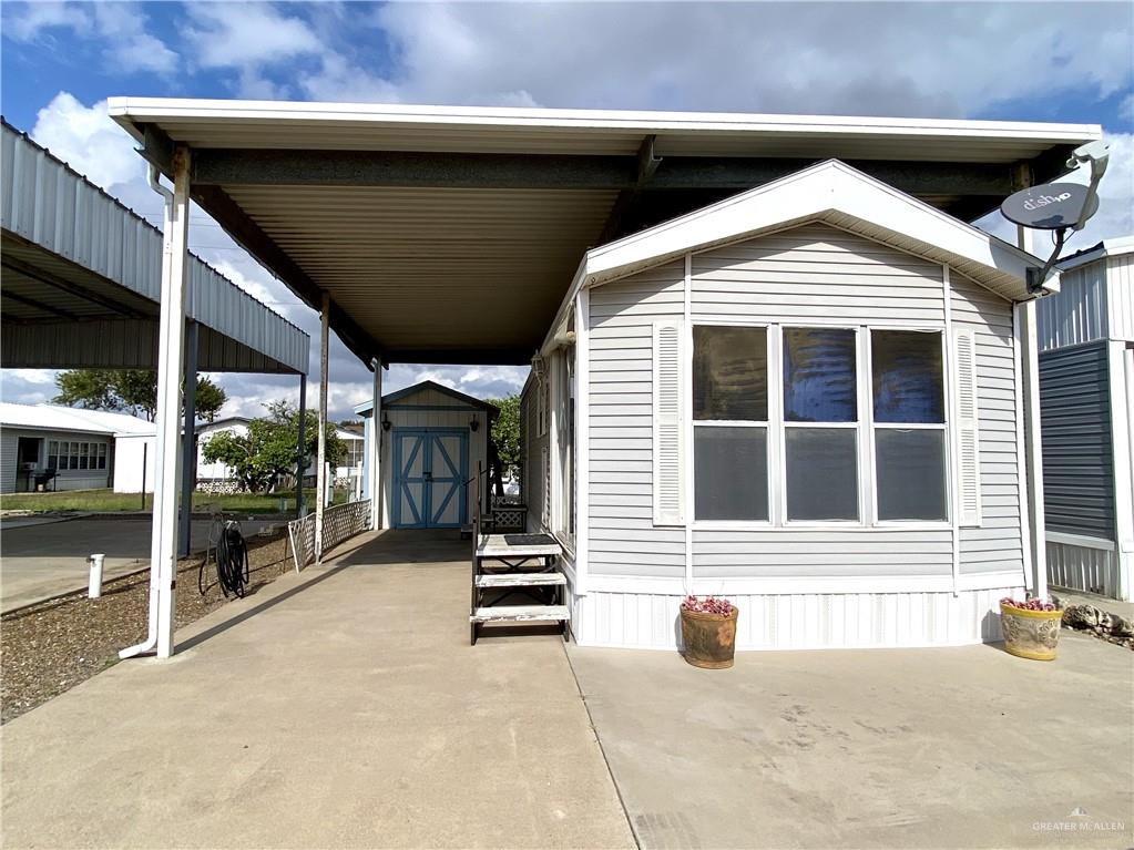 a view of house and front door