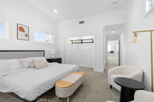 a kitchen with cabinets and a stove