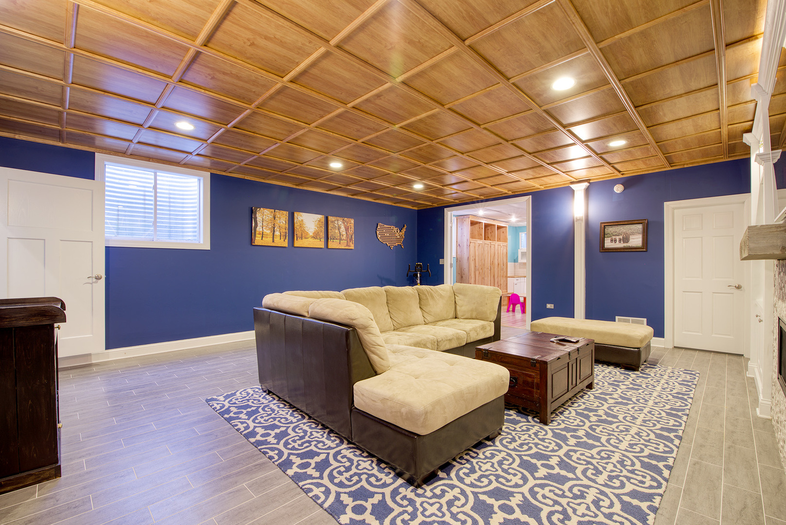 417 Warren Road Glenview, IL 60025 - Photo 17 of 24 a living room with furniture and a chandelier