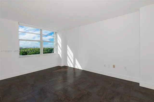 an empty room with a window