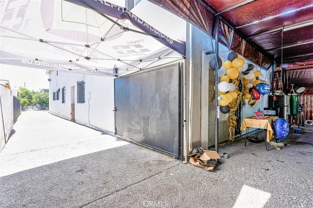 a view of outdoor space with seating area