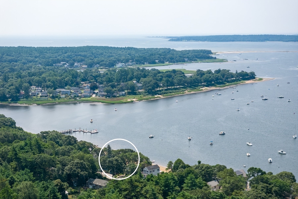 57 Oak Street Wareham, MA 02571 - Photo 31 of 42 an aerial view of a house with a lake view