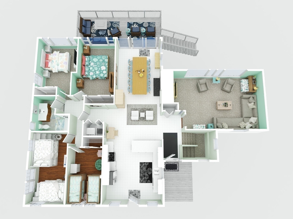 57 Oak Street Wareham, MA 02571 - Photo 37 of 42 a picture of a room with lots of frames and chairs