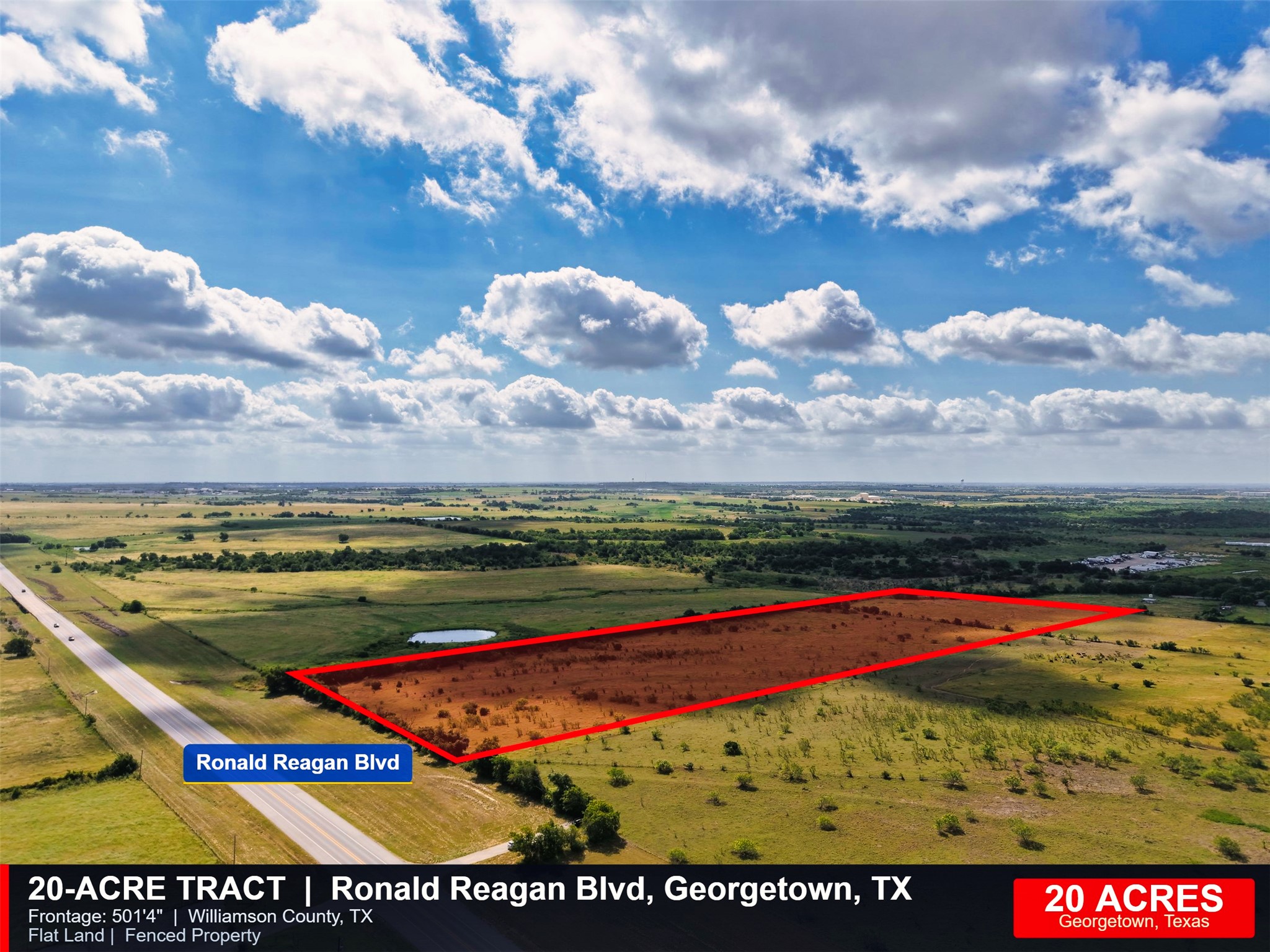 Tbd Ronald Reagan Boulevard Georgetown, TX 78633 - Photo 11 of 12 A vast, open expanse of flat land with abundant natural vegetation and a clear sky above.