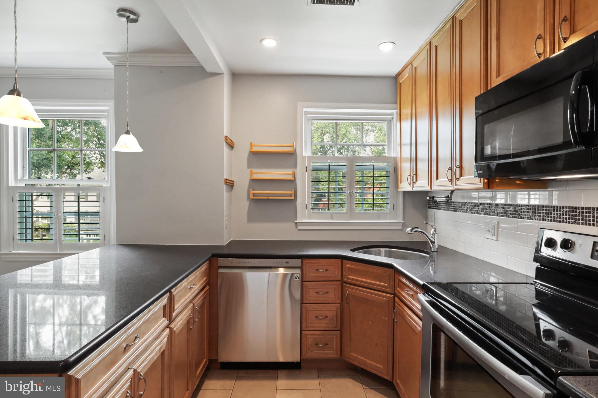 2912 13th Road South, Unit 204 Arlington, VA 22204 - Photo 21 of 32 a kitchen with stainless steel appliances a sink stove and cabinets
