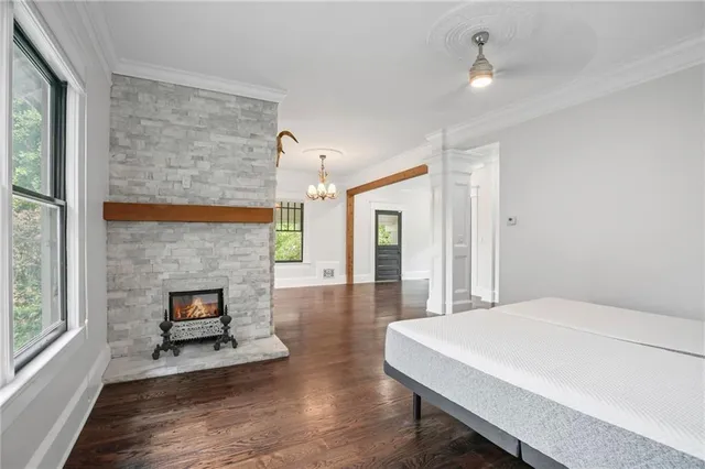 a view of a entryway door with wooden floor