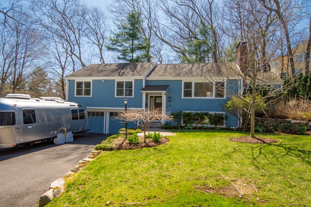 14 Highgate Street Needham, MA 02492 - Photo 1 of 27 a view of a house with swimming pool next to a yard