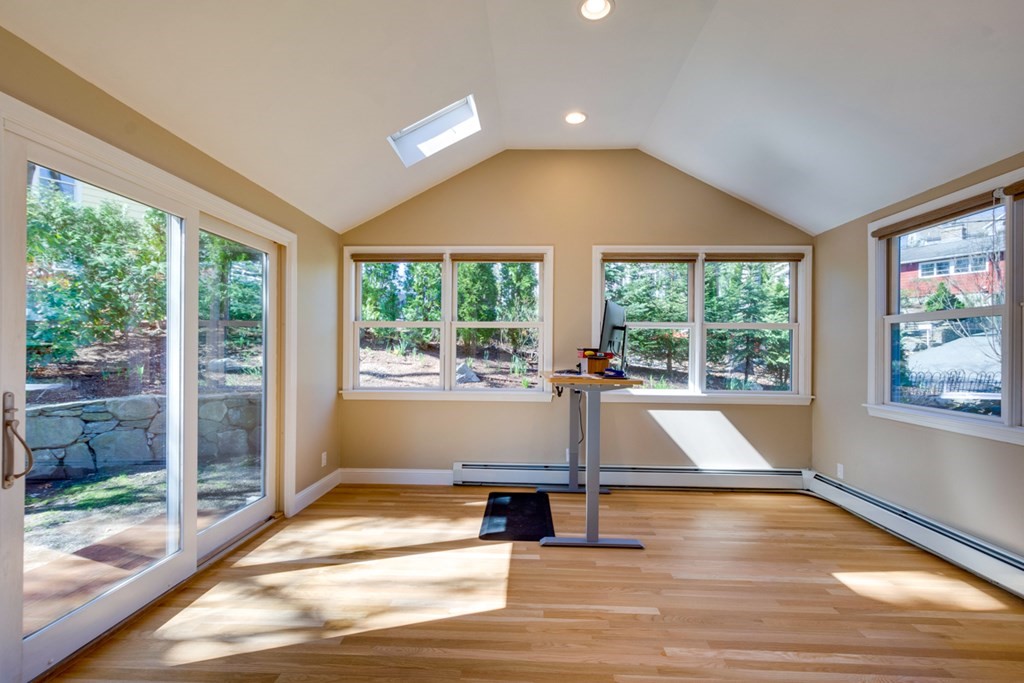 14 Highgate Street Needham, MA 02492 - Photo 16 of 27 a view of outdoor space deck and floor to ceiling window