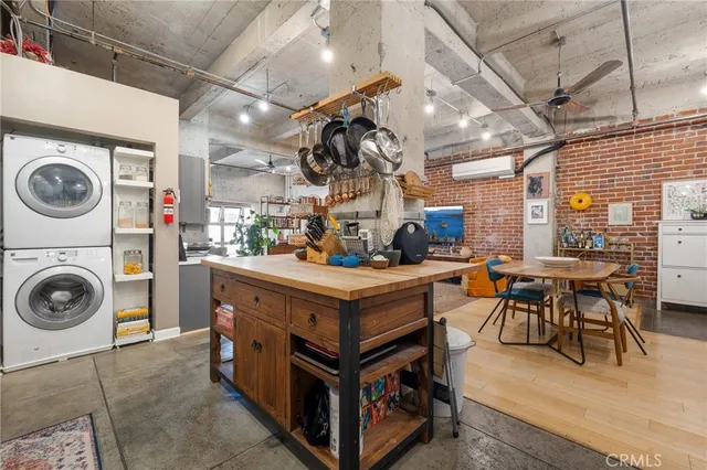 a view of a kitchen with appliances and cabinets