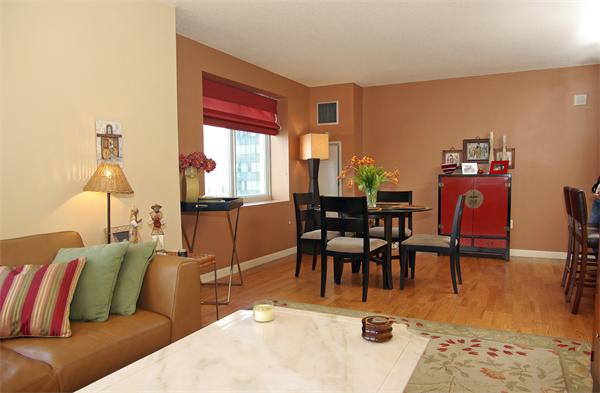 8 Museum Way, Unit 802 Cambridge, MA 02141 - Photo 4 of 13 a living room with furniture dining area and a window