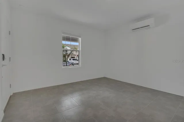 an empty room with a window