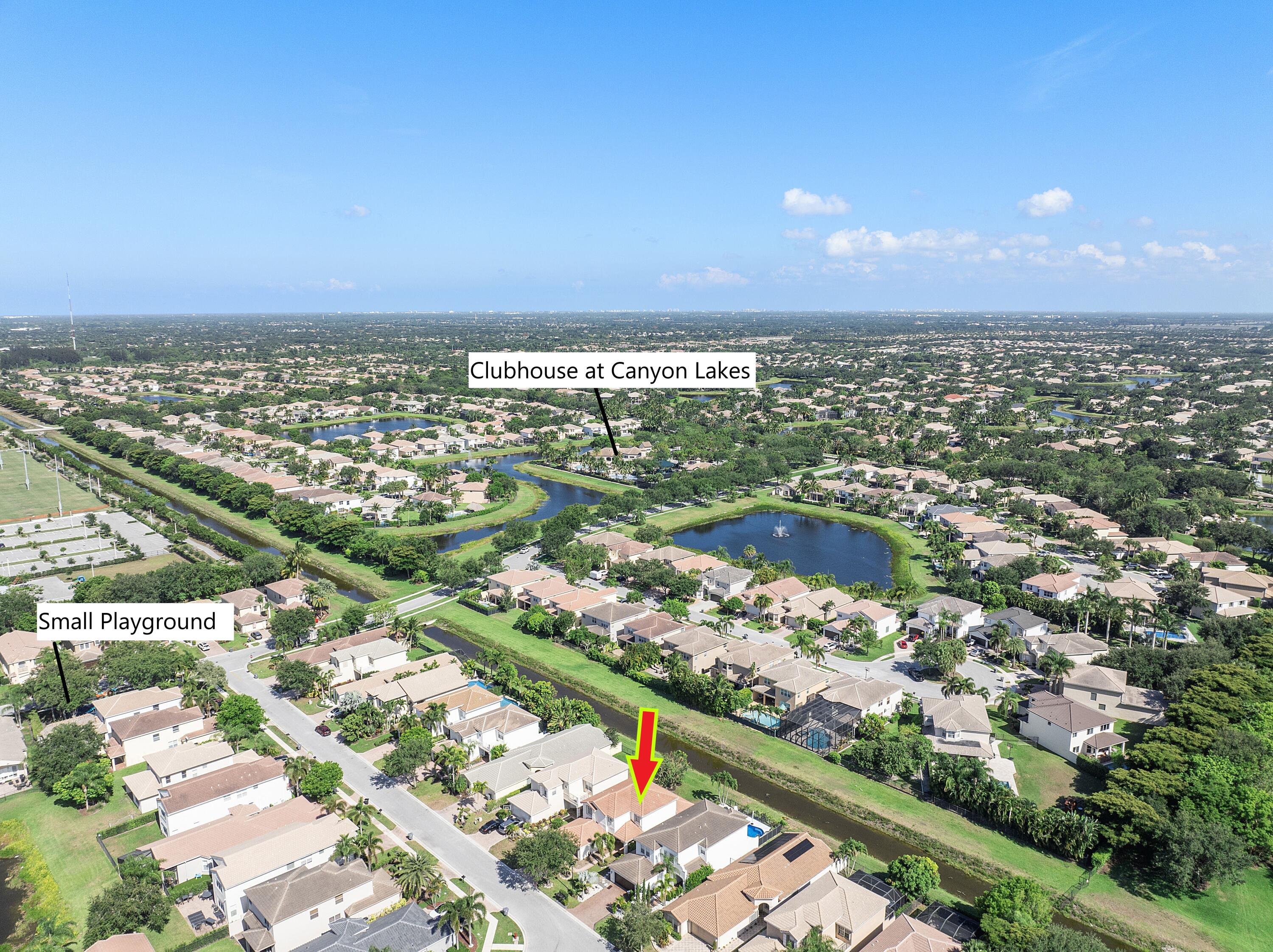 8936 Chestnut Ridge Way Boynton Beach, FL 33473 - Photo 30 of 50 Aerial Med SE 007 FLAGGED clubhouse and
