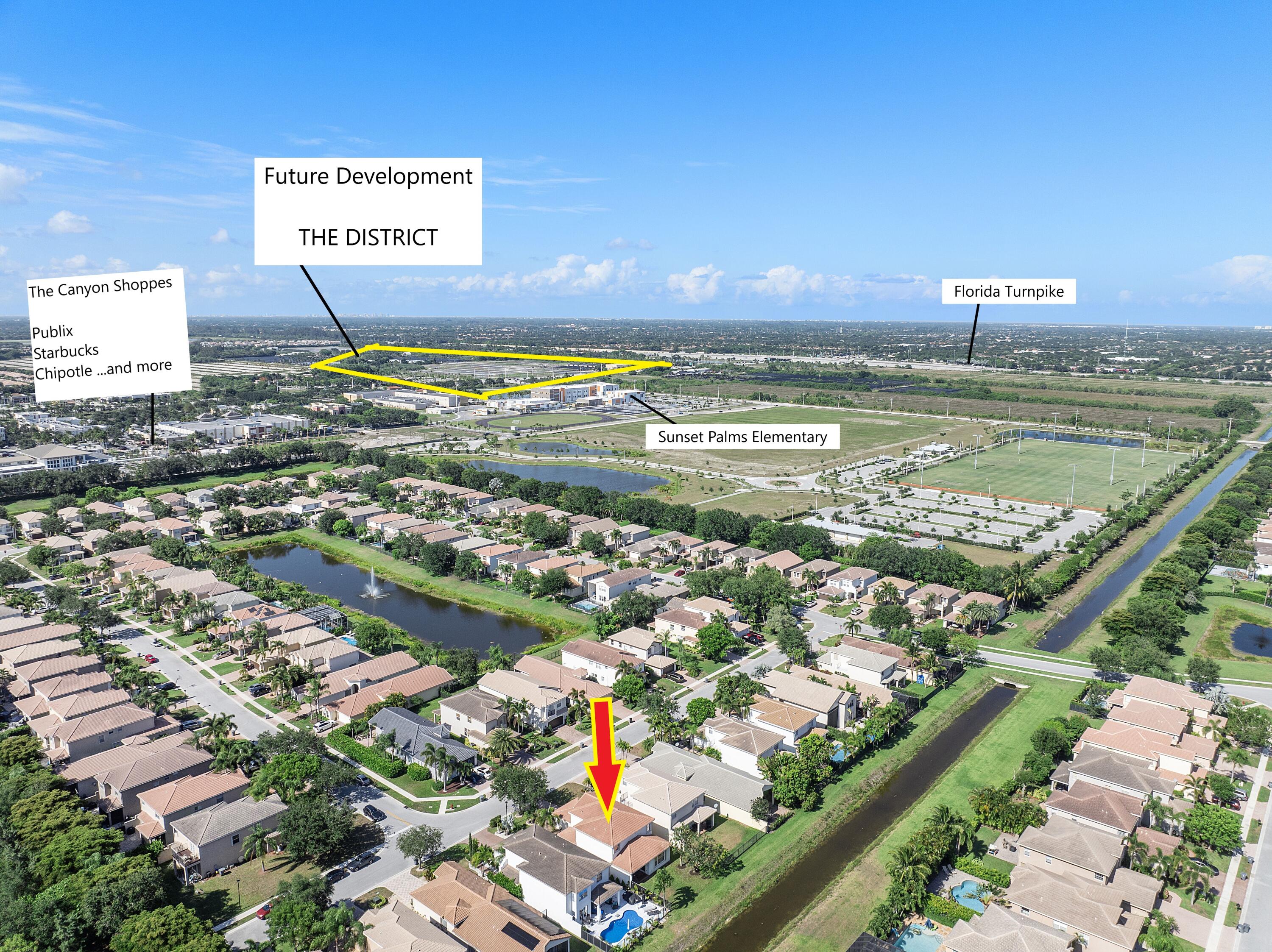 8936 Chestnut Ridge Way Boynton Beach, FL 33473 - Photo 32 of 50 Aerial high NE FLAGGED for future develo