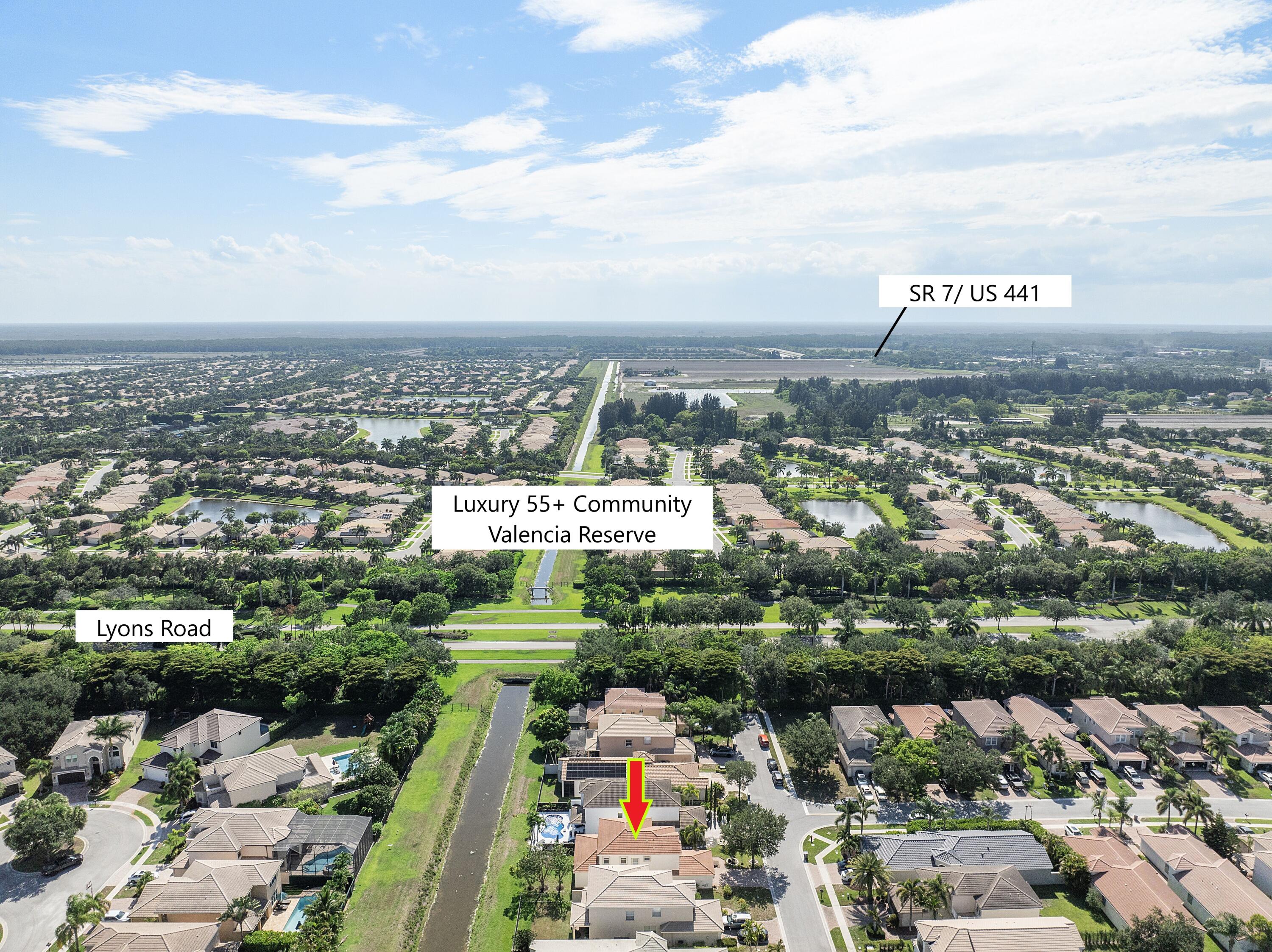 8936 Chestnut Ridge Way Boynton Beach, FL 33473 - Photo 35 of 50 Aerial high W FLAGGED lux55 and 441
