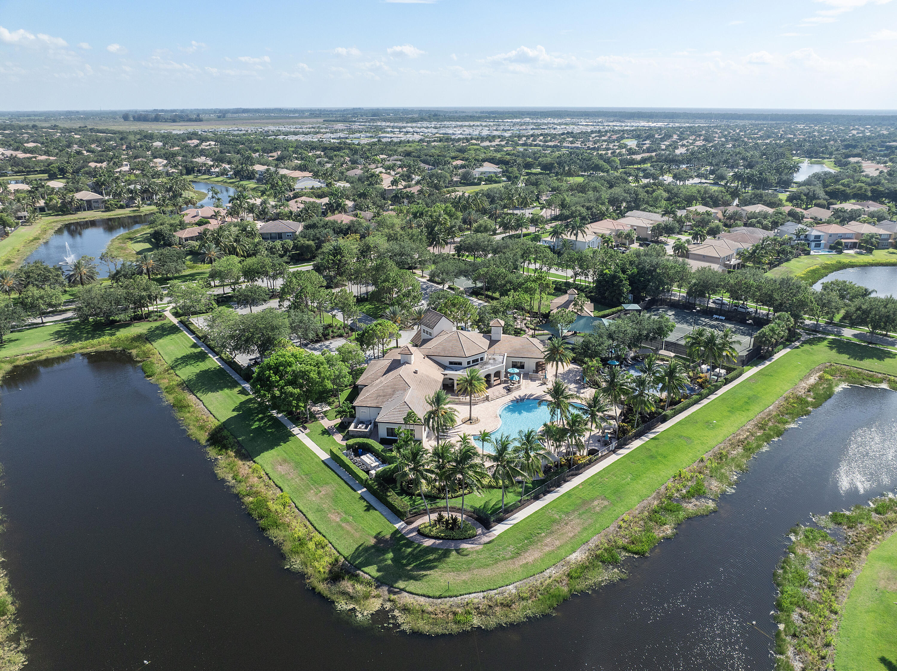 8936 Chestnut Ridge Way Boynton Beach, FL 33473 - Photo 38 of 50 aerial med Clubhouse 019 SW