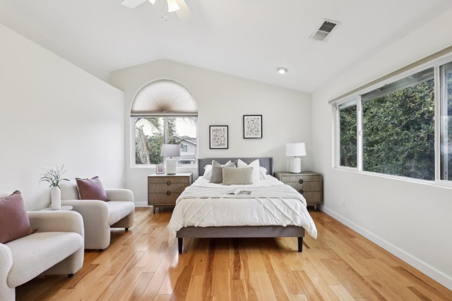 731 Calderon Avenue Mountain View, CA 94041 - Photo 35 of 55 a bedroom with a large bed and a large window