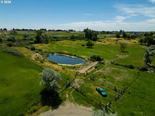 a view of a lake with a city