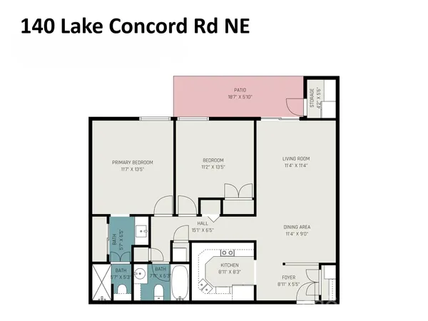 $189,900 | 140 Lake Concord Road Northeast, Unit D3, Concord, NC 28025