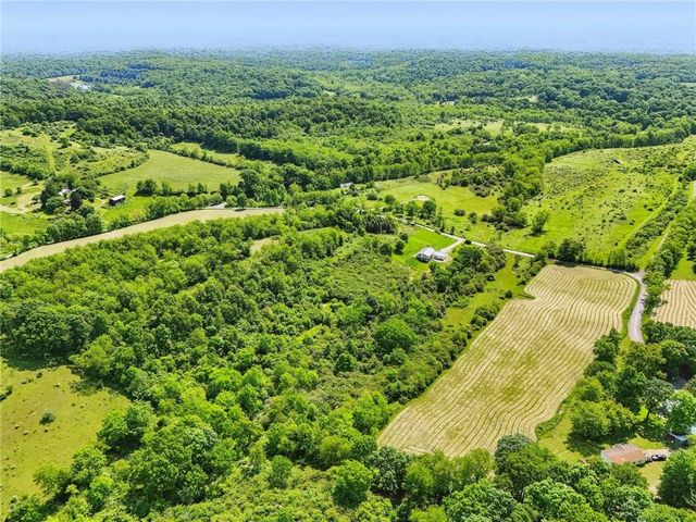 a view of a lush green field