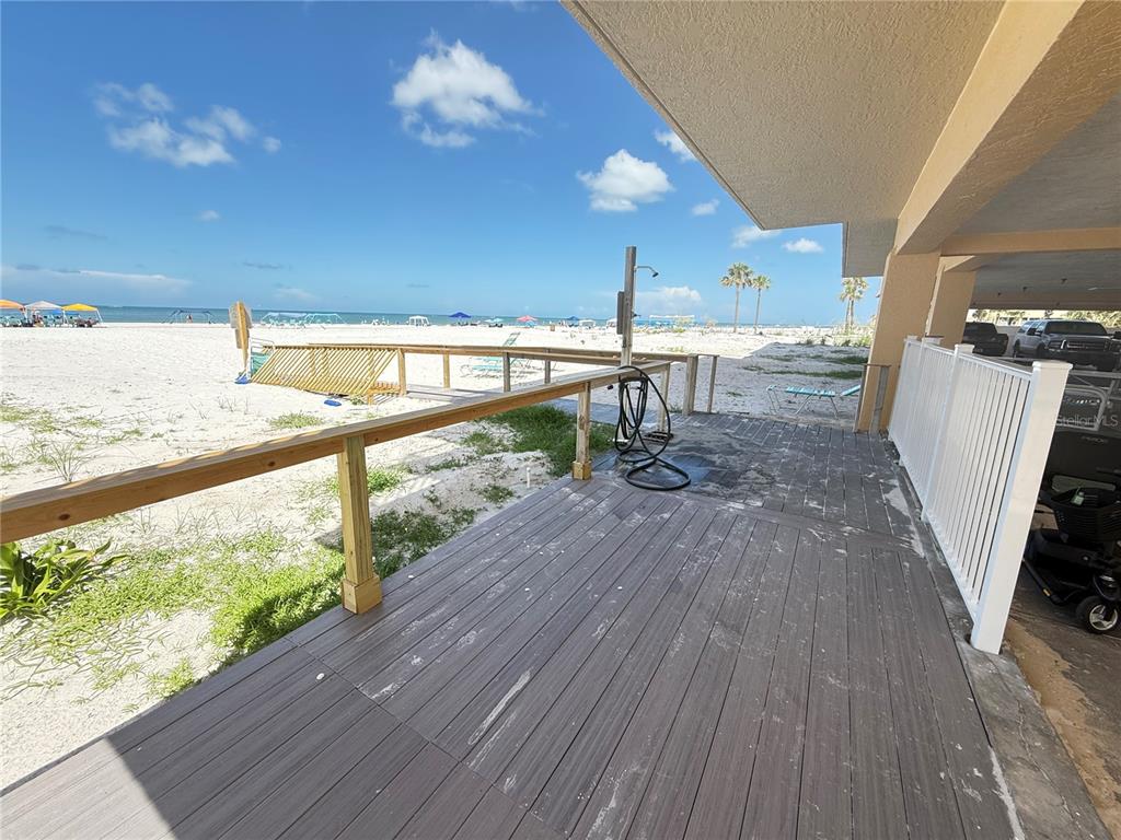 13440 Gulf Lane, Unit 202 Madeira Beach, FL 33708 - Photo 30 of 41 a view of a balcony with an outdoor space