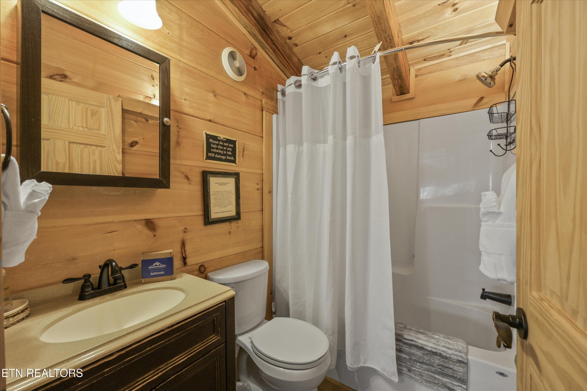 253 Cartertown Road Gatlinburg, TN 37738 - Photo 21 of 30 a bathroom with a sink toilet a mirror and shower
