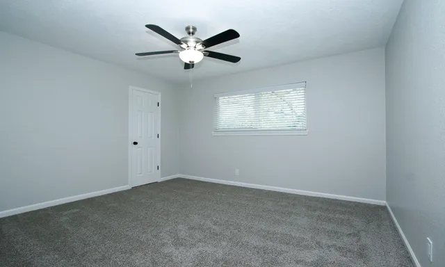 an empty room with a window