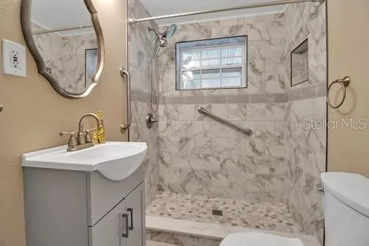 a view of a pathway of a yard