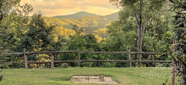 a view of a backyard