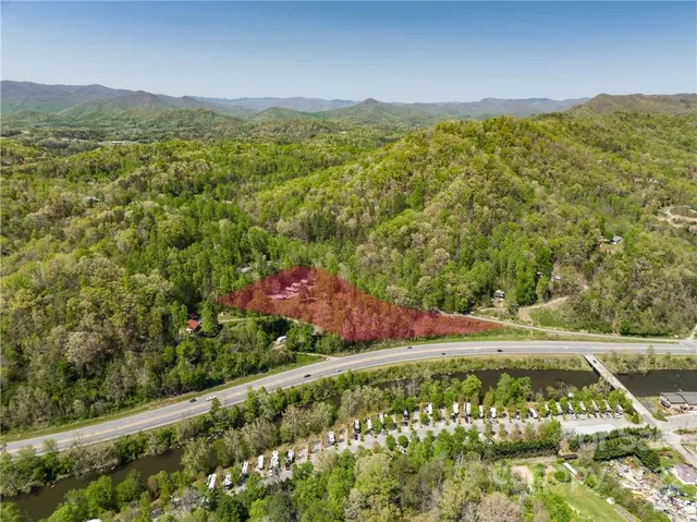 a view of an outdoor space with a lake view