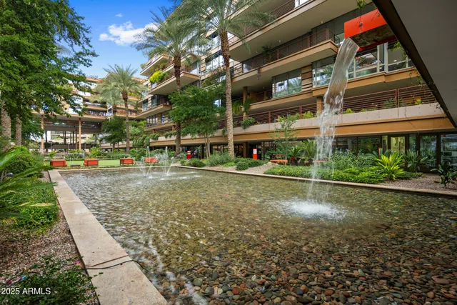 a view of street with large building