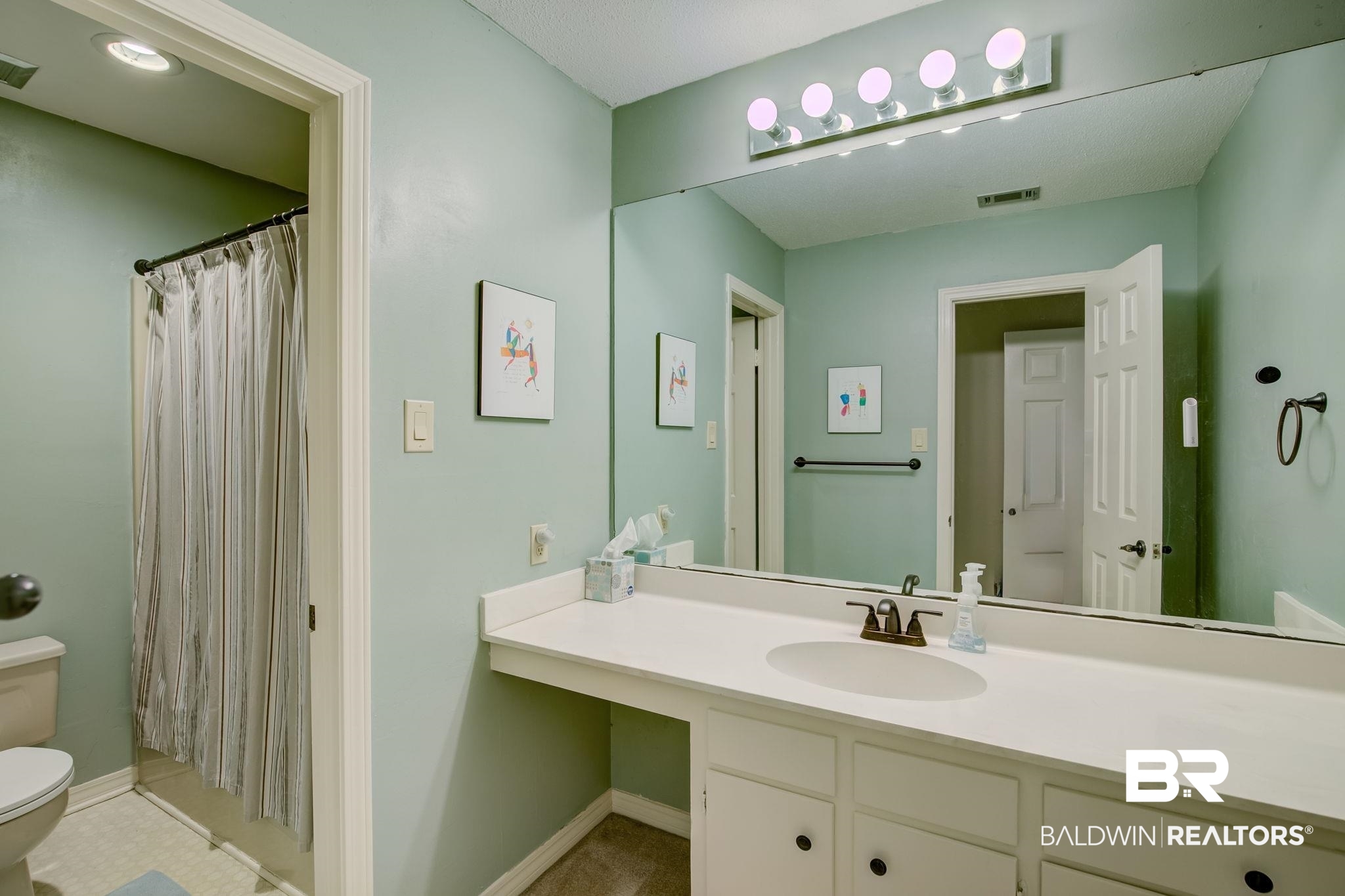 8 Soldiers Route Spanish Fort, AL 36527 - Photo 27 of 42 Bathroom featuring baseboards, visible vents, vanity, and toilet