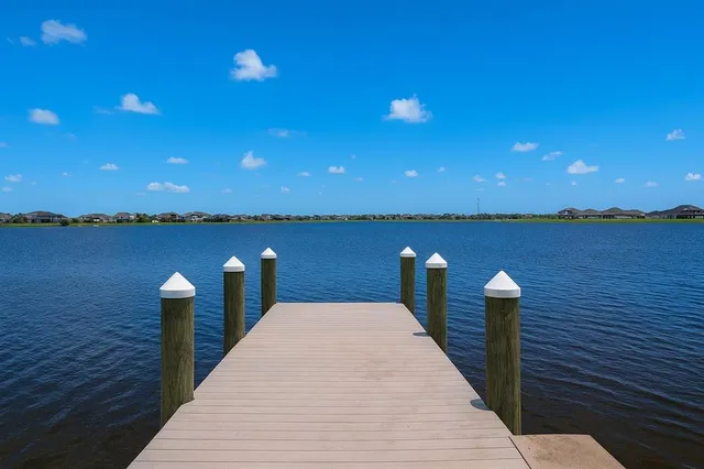 a view of a lake and outdoor space