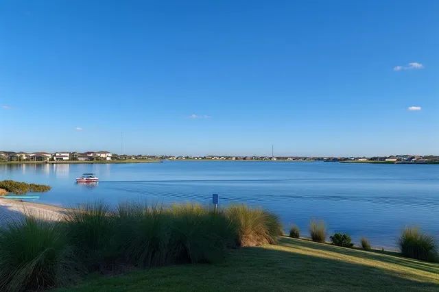 a view of a lake from a balcony