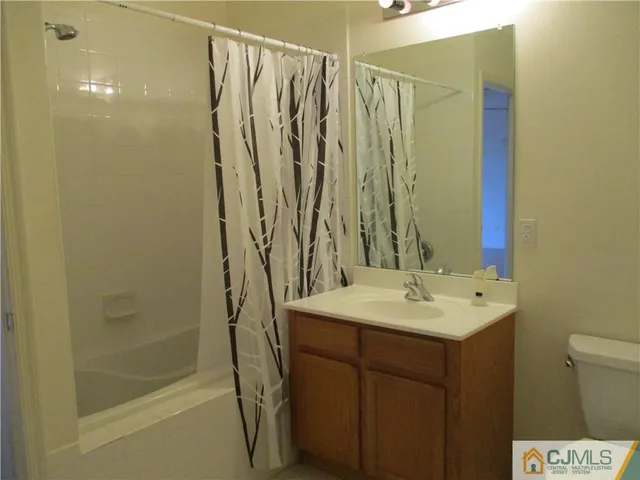 a bathroom with a sink a mirror and a shower