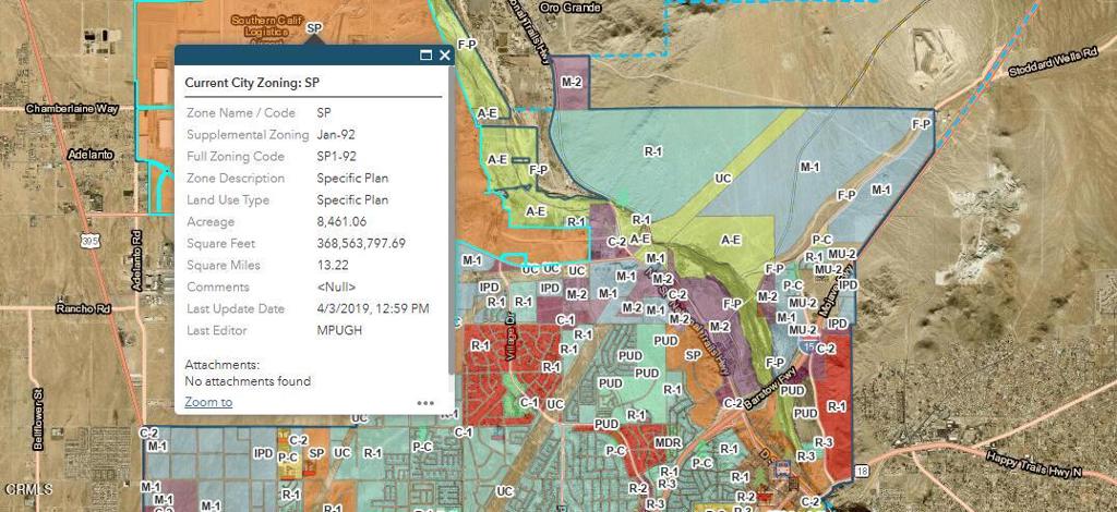 17550 Rancho Road Victorville, CA 92394 - Photo 11 of 27 Aerial View Zoning