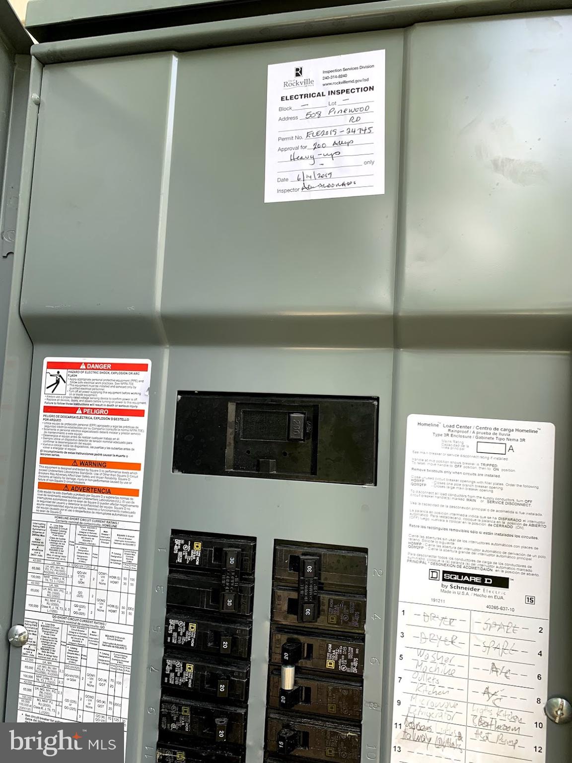 508 Pinewood Road Rockville, MD 20850 - Photo 28 of 29 Brand new Electrical service