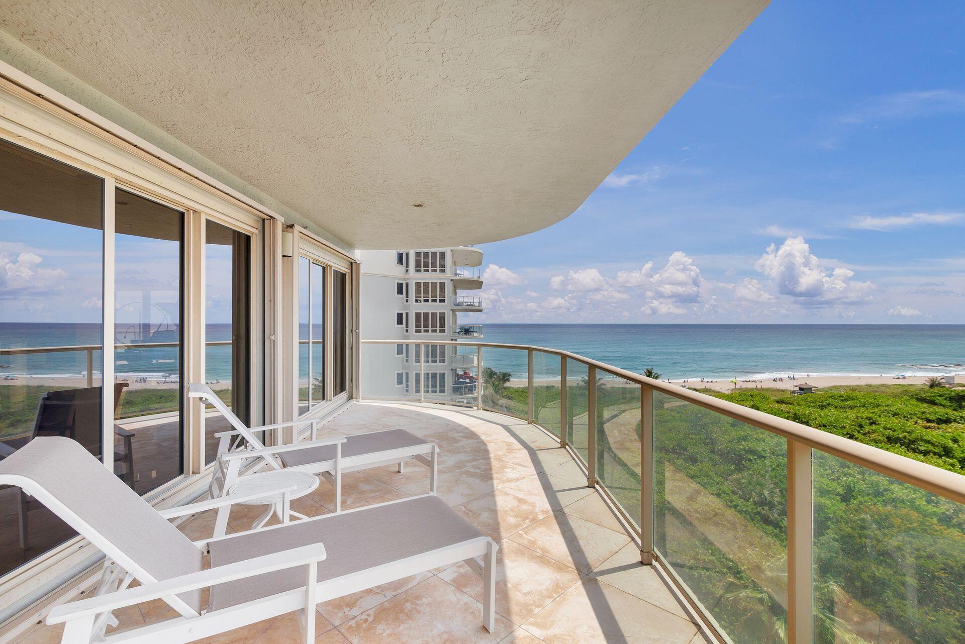 3920 North Ocean Drive, Unit 7A Singer Island, FL 33404 - Photo 9 of 35 a view of balcony with furniture