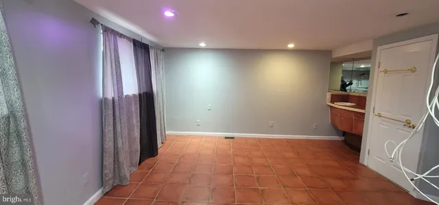 an empty room with a window