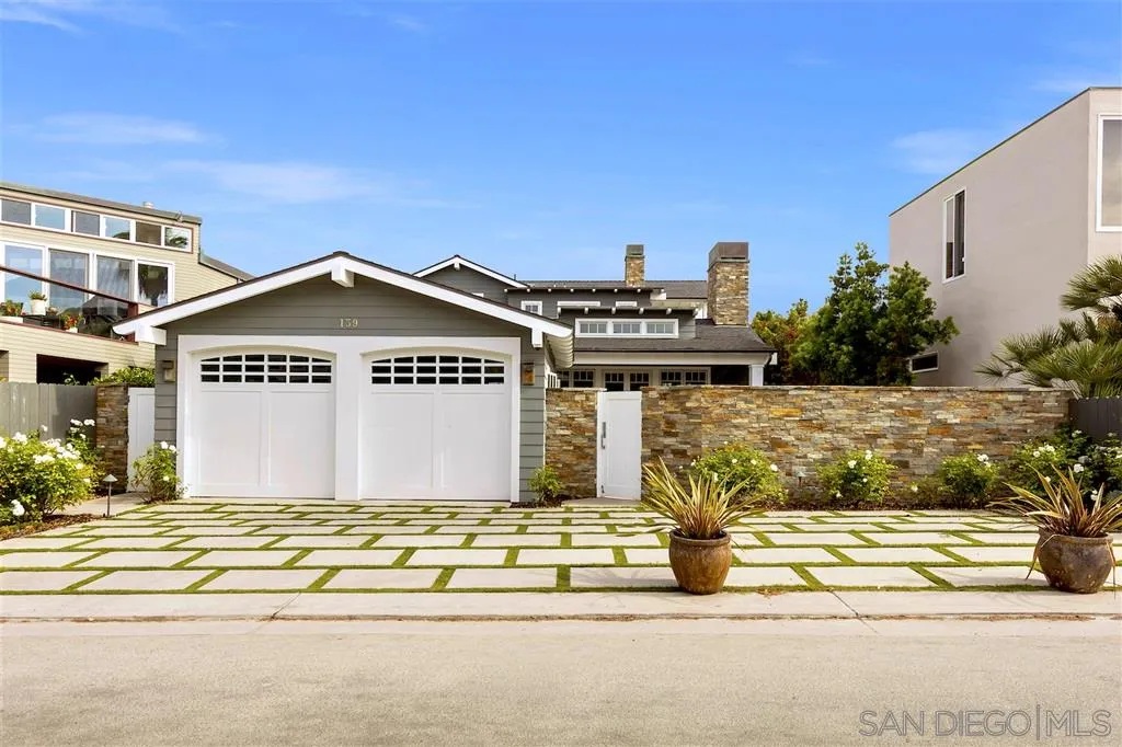 a house view with a garden