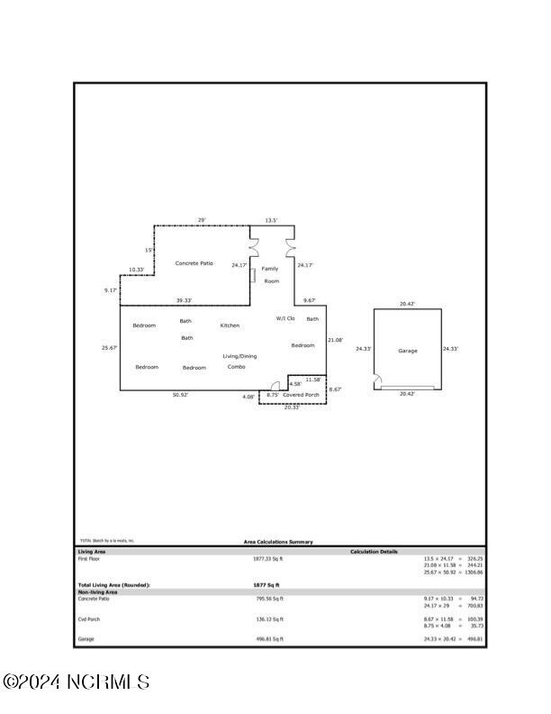 2113 Yeatesville Road Bath, NC 27808 - Photo 49 of 50 Building Sketch