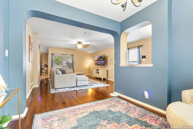 a view of a living room