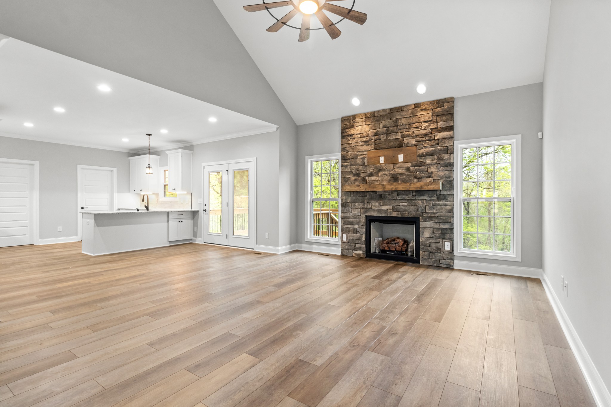 2177 Lock B Road North Clarksville, TN 37043 - Photo 4 of 41 a view of an empty room with a fireplace and a window