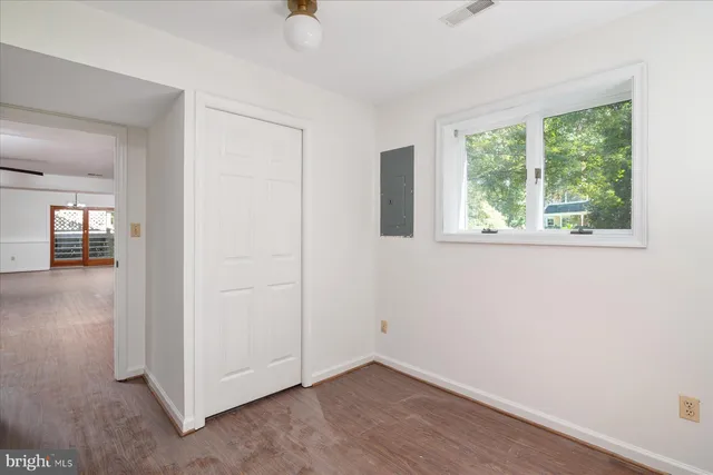 an empty room with a window