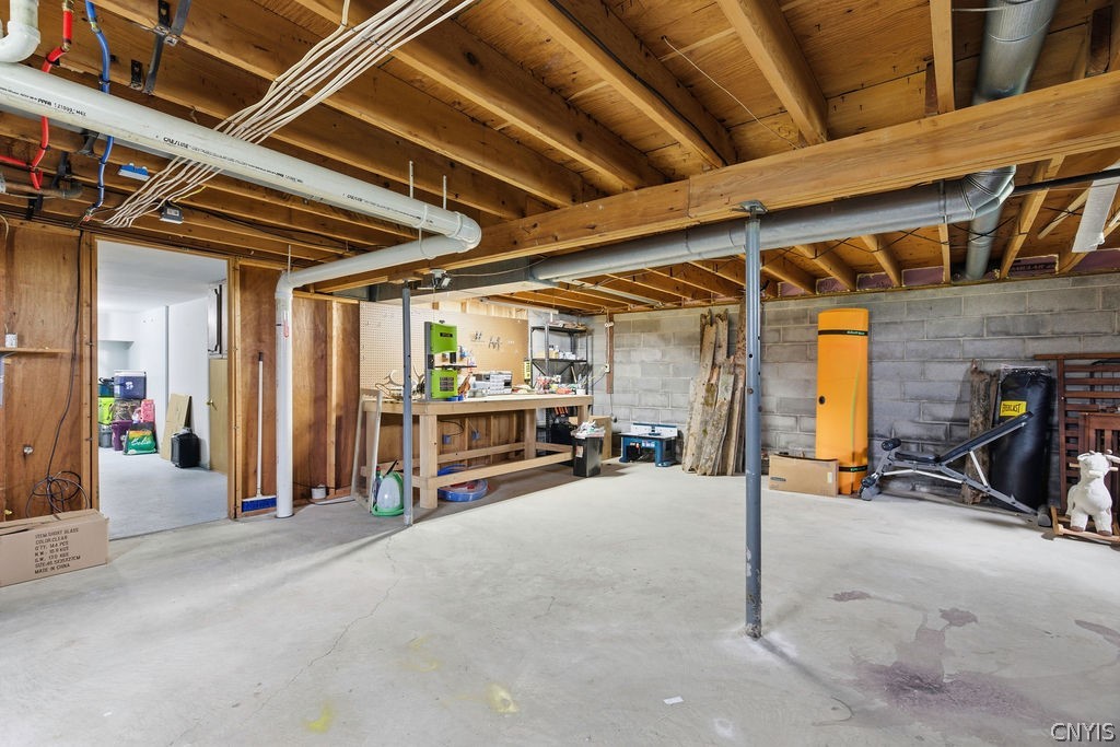 7017 Bolivar Road Sullivan, NY 13037 - Photo 32 of 40 The white PVC pipe in this photo is the radon miti