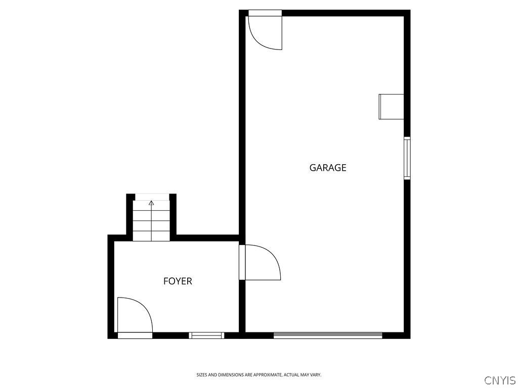 7017 Bolivar Road Sullivan, NY 13037 - Photo 39 of 40 This floor plan of the foyer (mudroom) and garage